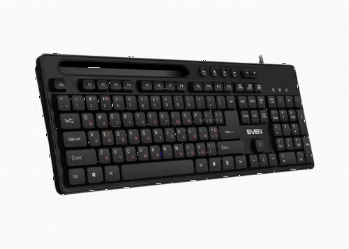 Клавиатура SVEN KB-S302, Проводное, Чёрный