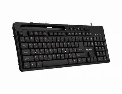 Клавиатура SVEN KB-S302, Проводное, Чёрный