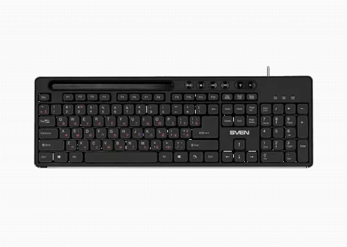 Клавиатура SVEN KB-S302, Проводное, Чёрный