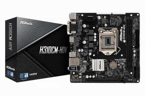 Placă de bază ASRock H310CM-HDV, LGA1151, Intel H310, Micro-ATX