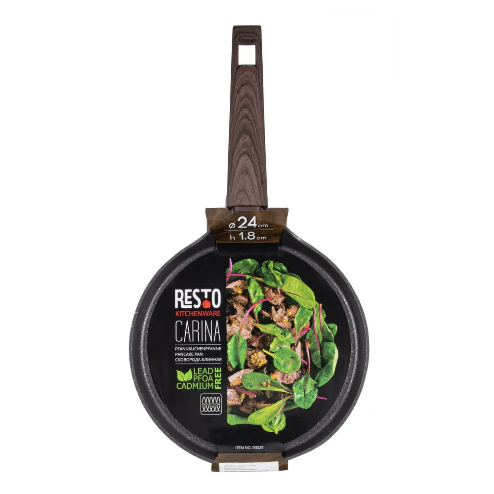 Tigaie pentru clătite RESTO 93025, 24cm, Negru