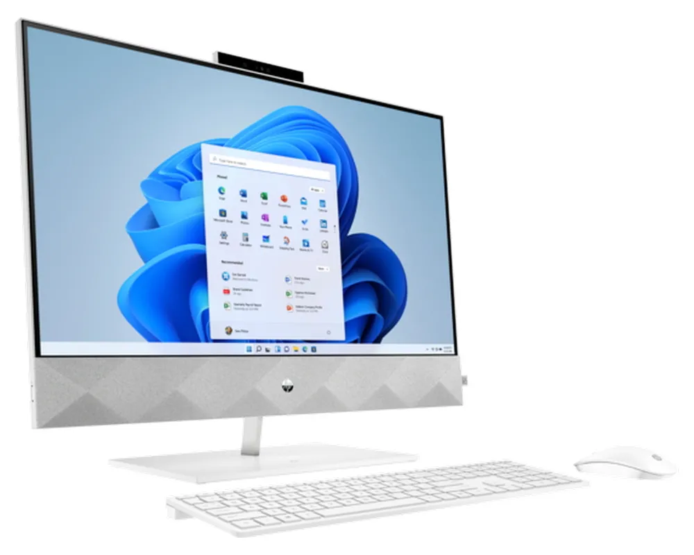 Computer All-in-One HP Pavilion 27, 27", AMD Ryzen 3 5300U, 8GB/512GB, FreeDOS, Alb