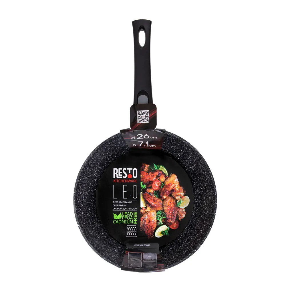 Tigaie pentru clătite RESTO 93025, 24cm, Negru