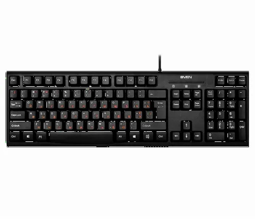 Tastatură SVEN KB-S300, Cu fir, Negru