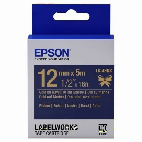Картридж с лентой Epson LK-4HKK, 12 мм x 5 м