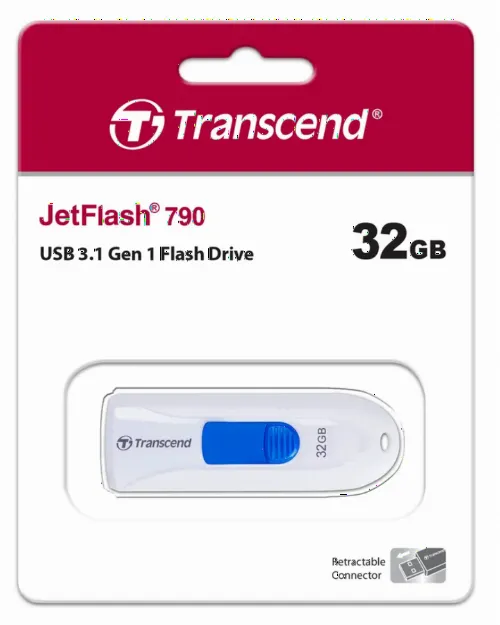 Memorie USB Transcend JetFlash 790, 32GB, Alb