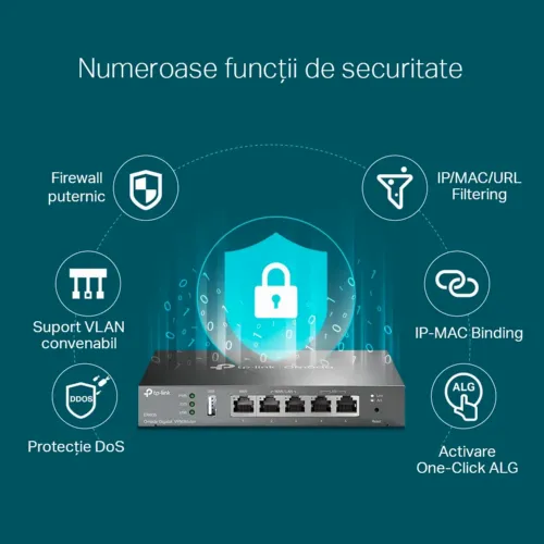 Router VPN TP-LINK ER605, Negru