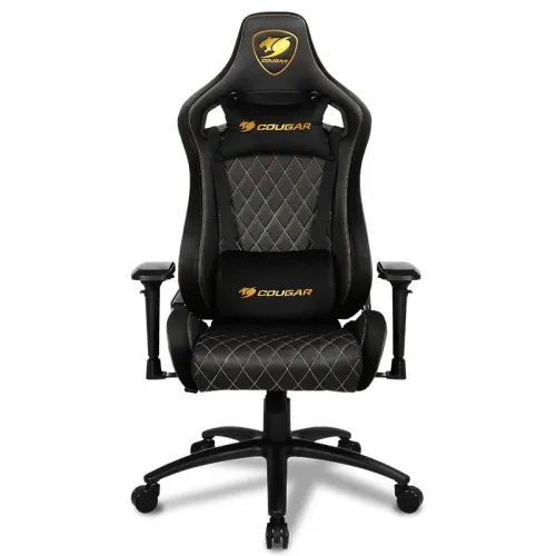 Scaun Gaming Cougar Armor S, PVC Piele, Negru/Auriu
