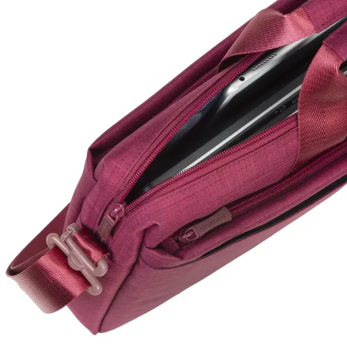 Geantă pentru Laptop RivaCase Biscayne, 15.6", Poliester, Roșu