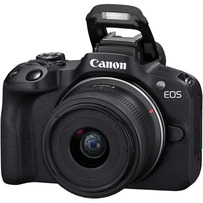 Aparat Foto Mirrorless Canon EOS R50 Black & RF-S 18-45mm f/4.5-6.3 IS STM KIT, Negru