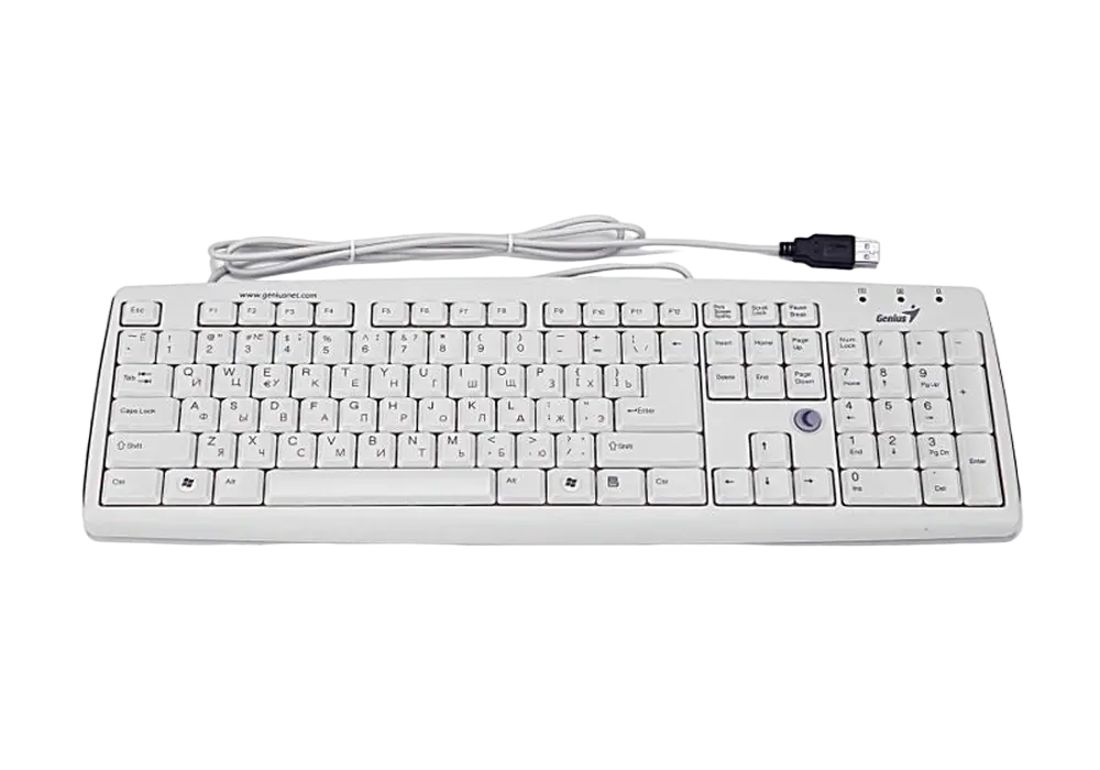 Клавиатура Genius KB-06XE, Проводное, Белый
