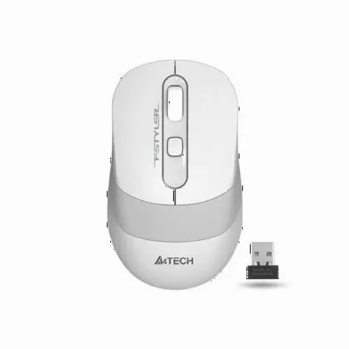 Mouse Wireless A4Tech FG10, Alb/Gri