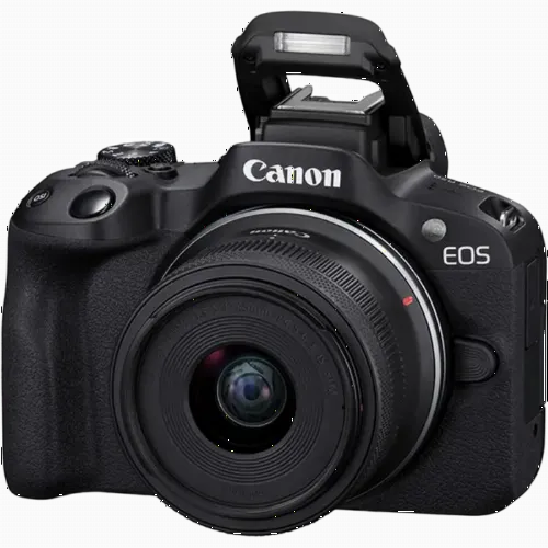 Aparat Foto Mirrorless Canon EOS R50 Black & RF-S 18-45mm f/4.5-6.3 IS STM KIT, Negru