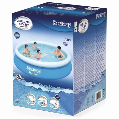 Надувной бассейн Bestway Fast Set, 6050л, Синий/Белый, 57273