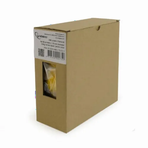 Filament pentru imprimantă 3D Gembird FF-3DP-ABS1.75-02-Y, ABS, Galben , 1.75 mm, 0,6 kg