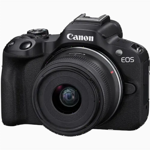 Aparat Foto Mirrorless Canon EOS R50 Black & RF-S 18-45mm f/4.5-6.3 IS STM KIT, Negru