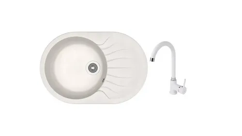 SET chiuveta Dr Gans Berta 760 + SanDonna F 7073 alb 