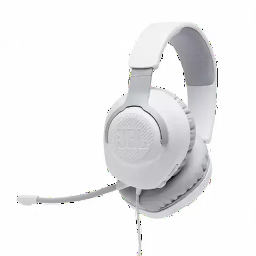 Căști gaming JBL Quantum 100, Cu fir, Alb