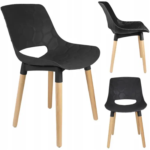 Scaun scandinav JUMI DAVIS (negru)