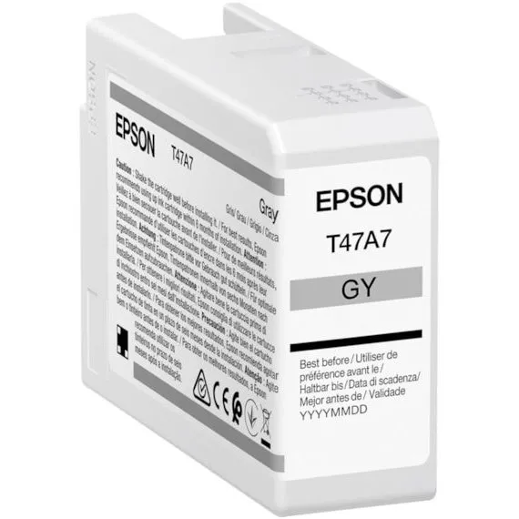 Картридж чернильный Epson T47A7 UltraChrome PRO 10 INK, C13T47A700, Серый