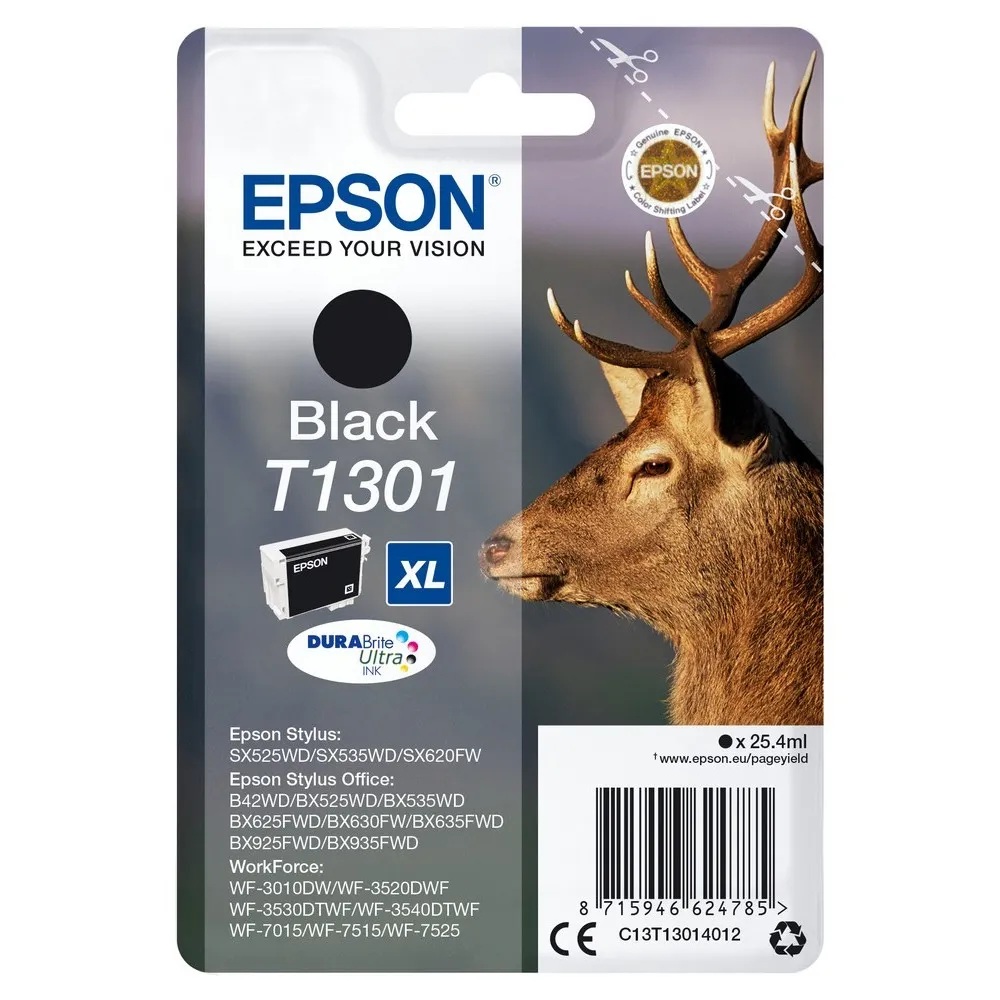 Cartuș de cerneală Epson C13T13014012, 25ml, Negru