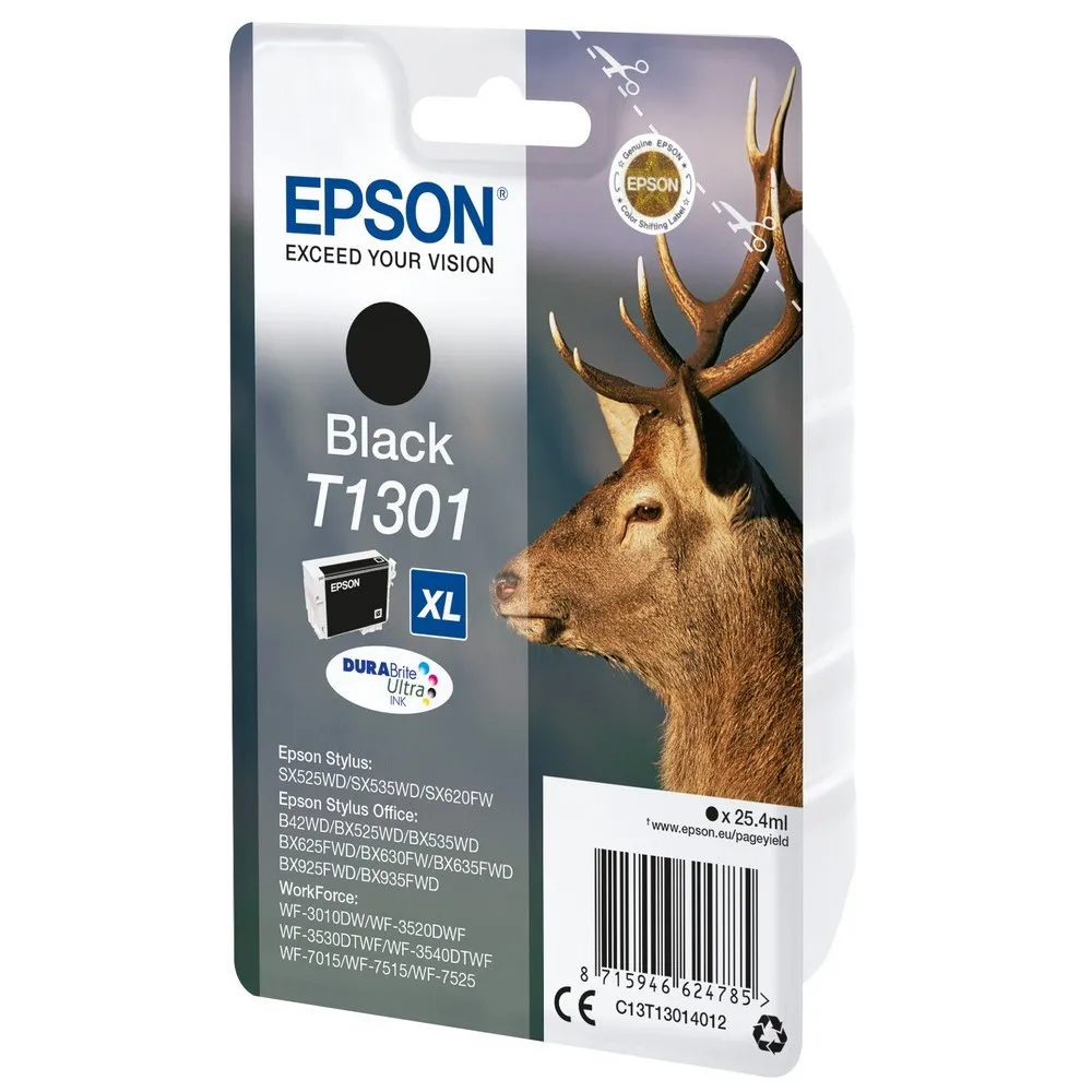 Cartuș de cerneală Epson C13T13014012, 25ml, Negru
