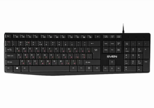 Tastatură SVEN KB-S305, Cu fir, Negru