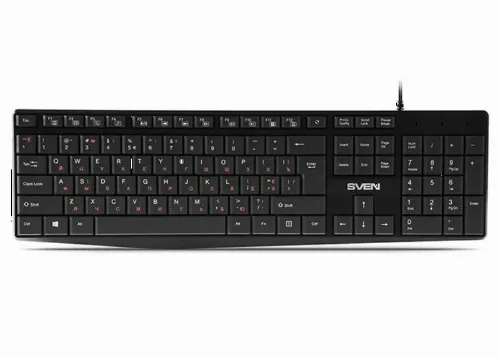 Tastatură SVEN KB-S305, Cu fir, Negru