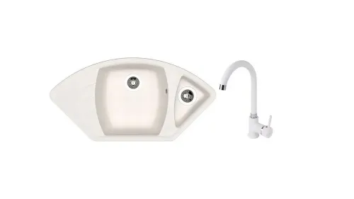 SET chiuveta Dr Gans Gabi + SanDonna F 7073 alb 