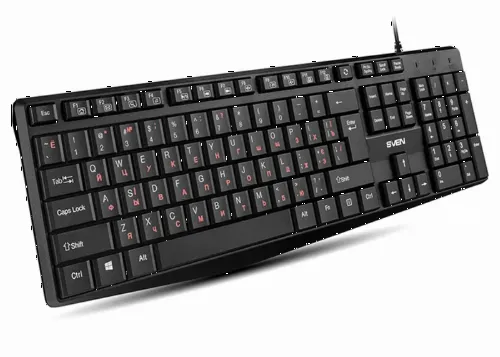 Tastatură SVEN KB-S305, Cu fir, Negru