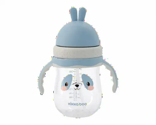 Tritan sippy cup with a straw Kikka Boo 300ml Panda Blue