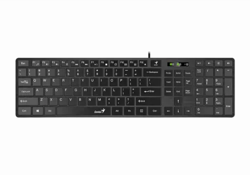 Клавиатура Genius SlimStar 126, Проводное, Чёрный