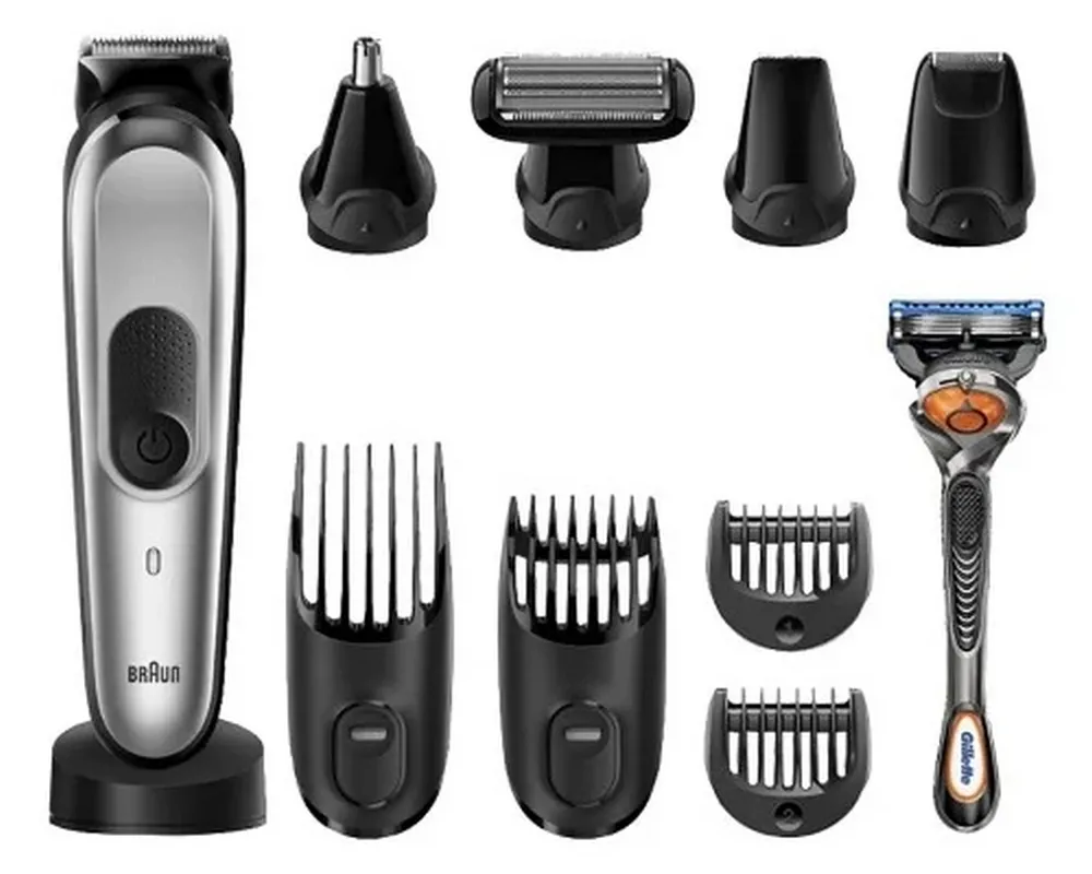 Мужской Триммер Braun 10-in-1 Trimmer MGK7220, Серебристый | Черный