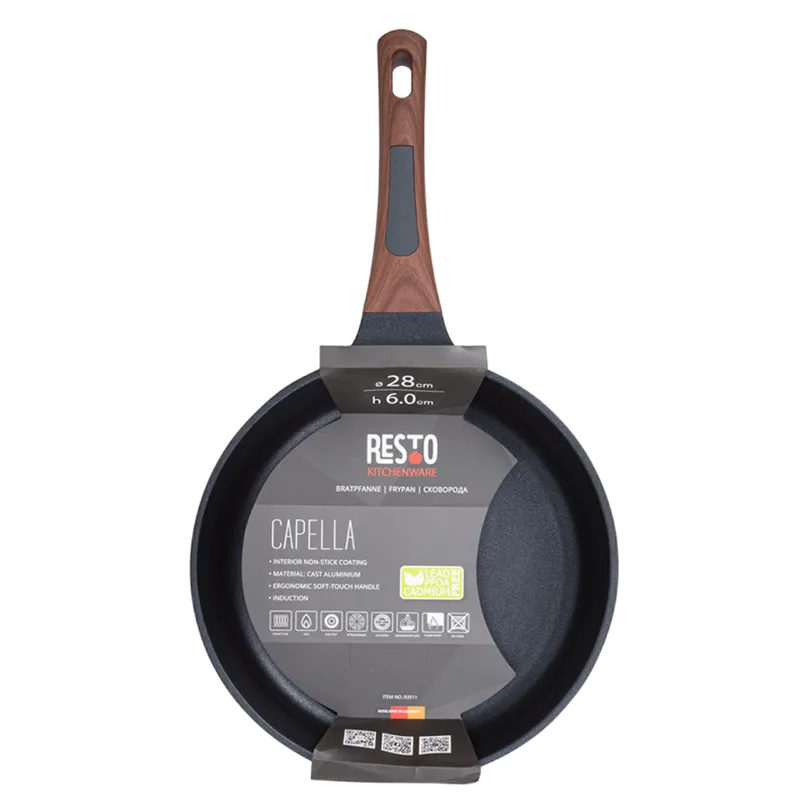 Tigaie RESTO 93511, 28cm, Negru