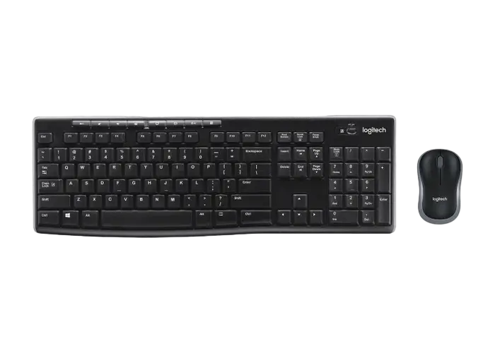 Клавиатура и мышь Logitech MK270, Беспроводное, Чёрный