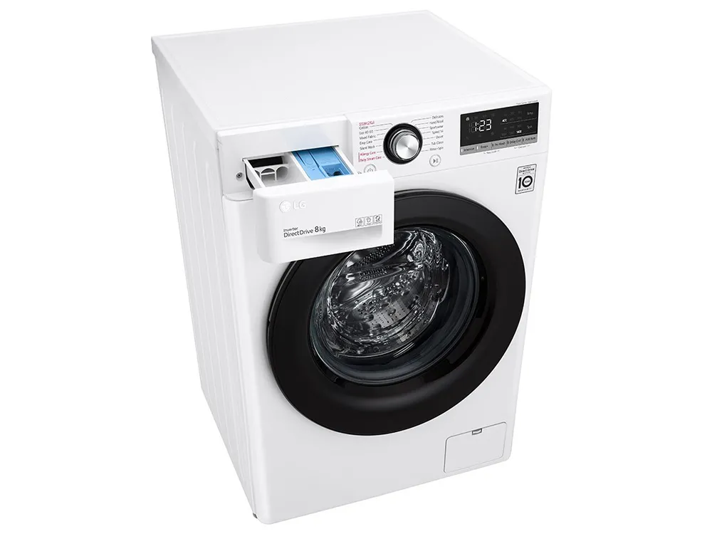 Mașină de spălat LG F4WV308S6U, 8kg, Alb