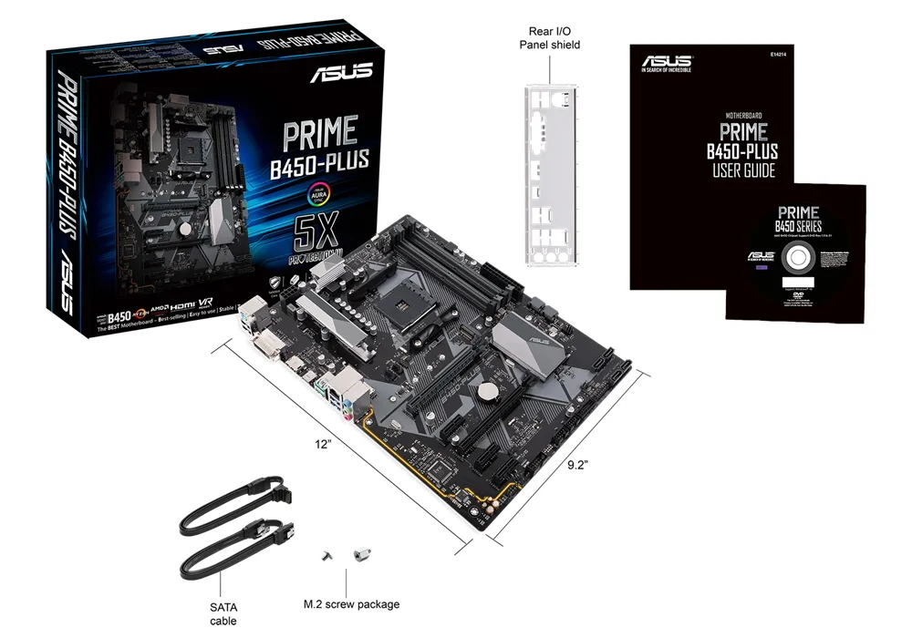 MB AM4 Asus PRIME B450-PLUS  ATX
