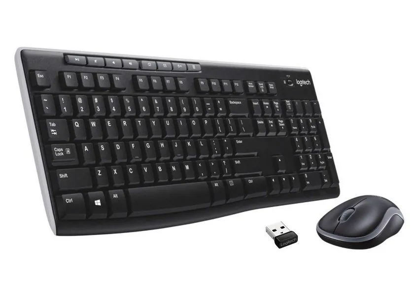 Клавиатура и мышь Logitech MK270, Беспроводное, Чёрный