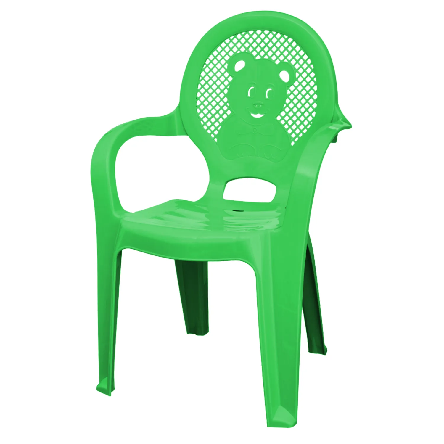 Scaun plastic copii Violeta - urs (verde)