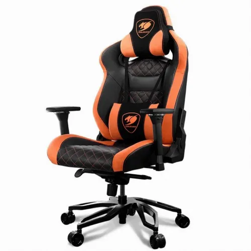 Игровое кресло Cougar Armor Titan Pro, ПВХ Кожа, Чёрный/Оранжевый