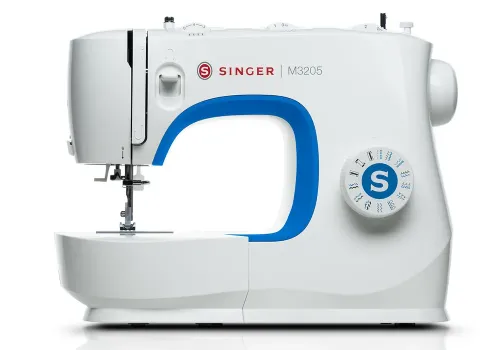 Mașină de cusut Singer M3205, Alb Albastru