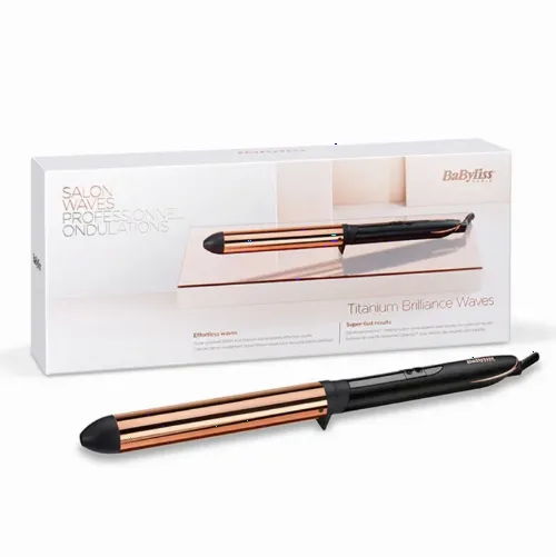 Плойка BaByliss Titanium Brilliance C455E, Черный | Золотистый