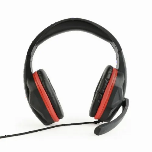 Căști gaming Gembird GHS-03, Cu fir, Negru/Roșu
