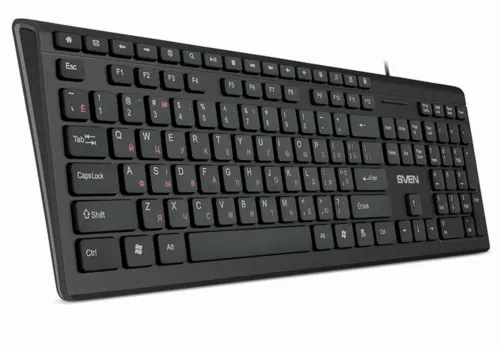 Клавиатура SVEN KB-S307M, Проводное, Чёрный
