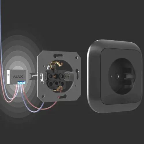 Releu Smart Power Ajax WallSwitch, Negru