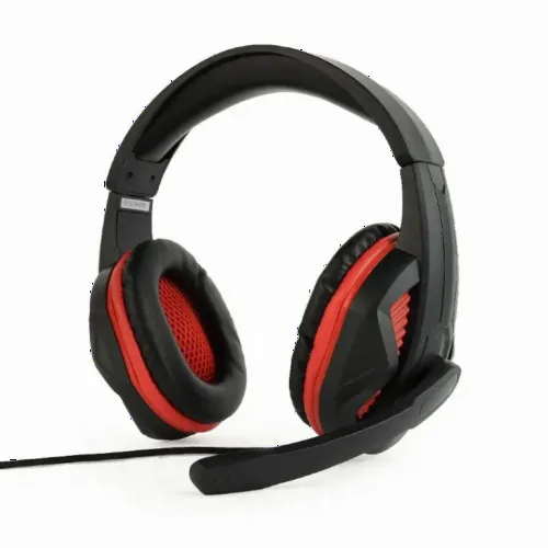Căști gaming Gembird GHS-03, Cu fir, Negru/Roșu