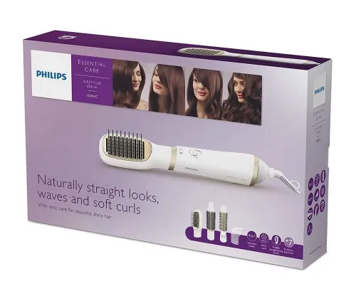 Фен-щётка Philips Essential HP8663/00, 800Вт, Белый