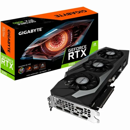 Видеокарта Gigabyte GV-N3080GAMING OC-10GD, 10GB GDDR6X 320бит