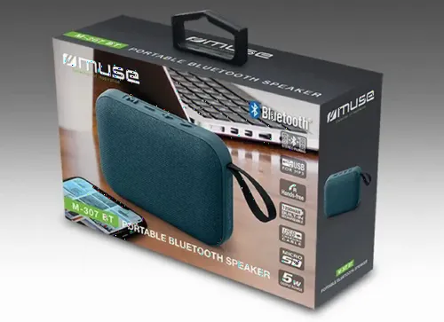 Портативная колонка MUSE M-307 BT, Тёмно-бирюзовый