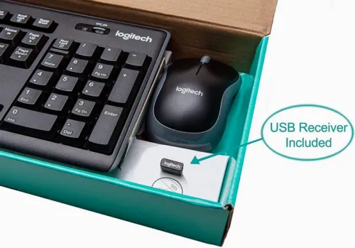 Set Tastatură + Mouse Logitech MK270, Fără fir, Negru